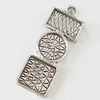 Pendant, Zinc Alloy Jewelry Findings, Lead-free, 17x45mm, Sold by Bag