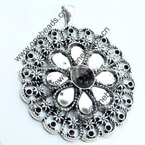 Pendant, Zinc Alloy Jewelry Findings, Lead-free, 50x58mm, Sold by Bag