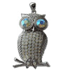 Zinc Alloy Charm/Pendant with Crystal, Lead-free, 27x56mm, Sold by Bag