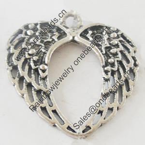 Pendant, Zinc Alloy Jewelry Findings, Lead-free, 28x27mm, Sold by Bag