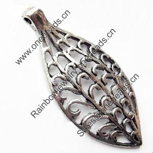 Pendant, Zinc Alloy Jewelry Findings, Lead-free, 23x53mm, Sold by Bag