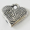 Pendant, Zinc Alloy Jewelry Findings, Lead-free, Heart 15x16mm, Sold by Bag