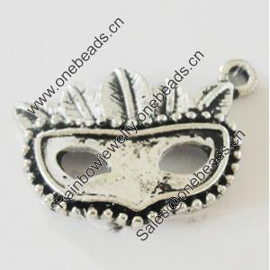 Pendant, Zinc Alloy Jewelry Findings, Lead-free, 22x15mm, Sold by Bag