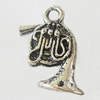 Pendant, Zinc Alloy Jewelry Findings, Lead-free, 10x18mm, Sold by Bag