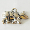 Pendant, Zinc Alloy Jewelry Findings, Lead-free, Animal 19x12mm, Sold by Bag