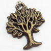 Pendant, Zinc Alloy Jewelry Findings, Lead-free, Tree, 17x22mm, Sold by Bag
