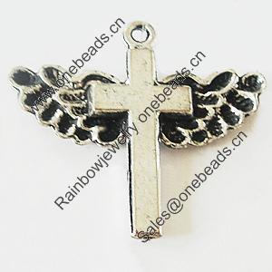 Pendant, Zinc Alloy Jewelry Findings, Lead-free, 34x30mm, Sold by Bag