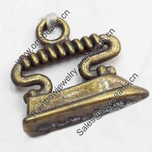 Pendant, Zinc Alloy Jewelry Findings, Lead-free, 18x17mm, Sold by Bag