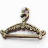 Pendant, Zinc Alloy Jewelry Findings, Lead-free, 24x17mm, Sold by Bag