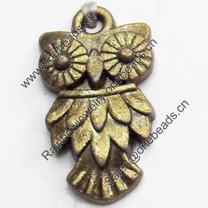 Pendant, Zinc Alloy Jewelry Findings, Lead-free, 12x20mm, Sold by Bag