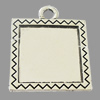 Zinc Alloy Pendant Settings, Lead-free, Outside diameter:32x39mm, Interior diameter:26mm, Sold by Bag