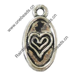 Pendant, Zinc Alloy Jewelry Findings, Lead-free, 9x18mm, Sold by Bag