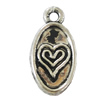 Pendant, Zinc Alloy Jewelry Findings, Lead-free, 9x18mm, Sold by Bag