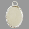 Zinc Alloy Pendant Settings, Lead-free, Outside diameter:24x40mm, Interior diameter:21x29mm, Sold by Bag