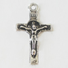 Pendant, Zinc Alloy Jewelry Findings, Lead-free, Cross 13x23mm, Sold by Bag