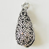 Pendant, Zinc Alloy Jewelry Findings, Lead-free, 8x22mm, Sold by Bag