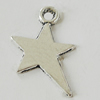 Pendant, Zinc Alloy Jewelry Findings, Lead-free, Star 15x23mm, Sold by Bag