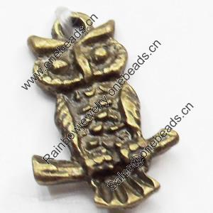 Pendant, Zinc Alloy Jewelry Findings, Lead-free, 12x20mm, Sold by Bag