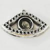 Zinc Alloy Pendant Settings, Lead-free, Outside diameter:37x24mm, Interior diameter:10mm, Sold by Bag