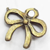 Pendant, Zinc Alloy Jewelry Findings, Lead-free, Bowknot, 9x9mm, Sold by Bag