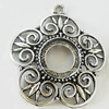 Pendant, Zinc Alloy Jewelry Findings, Lead-free, Flower 36x40mm, Sold by Bag