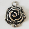 Pendant, Zinc Alloy Jewelry Findings, Lead-free, Flower 15x18mm, Sold by Bag