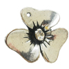 Pendant, Zinc Alloy Jewelry Findings, Lead-free, Flower 23mm, Sold by Bag