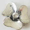 Pendant, Zinc Alloy Jewelry Findings, Lead-free, Flower 25mm, Sold by Bag