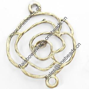 Connectors, Zinc Alloy Jewelry Findings, Lead-free, 19x25mm, Sold by Bag
