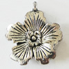 Pendant, Zinc Alloy Jewelry Findings, Lead-free, Flower 18x20mm, Sold by Bag