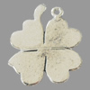Pendant, Zinc Alloy Jewelry Findings, Lead-free, Flower 25x31mm, Sold by Bag