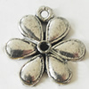 Pendant, Zinc Alloy Jewelry Findings, Lead-free, Flower 22x23mm, Sold by Bag