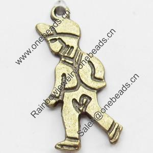 Pendant, Zinc Alloy Jewelry Findings, Lead-free, 10x23mm, Sold by Bag