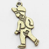 Pendant, Zinc Alloy Jewelry Findings, Lead-free, 10x23mm, Sold by Bag