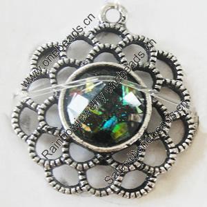 Pendant, Zinc Alloy Jewelry Findings, Lead-free, 26x30mm, Sold by Bag