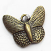 Pendant, Zinc Alloy Jewelry Findings, Lead-free, Butterfly, 18x15mm, Sold by Bag