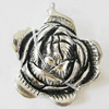 Pendant, Zinc Alloy Jewelry Findings, Lead-free, Flower 29x35mm, Sold by Bag