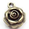 Pendant, Zinc Alloy Jewelry Findings, Lead-free, Flower, 14x17mm, Sold by Bag