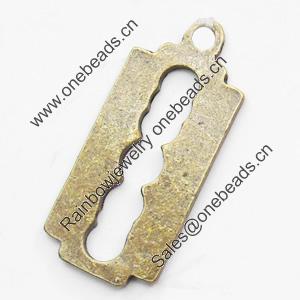 Pendant, Zinc Alloy Jewelry Findings, Lead-free, 10x23mm, Sold by Bag