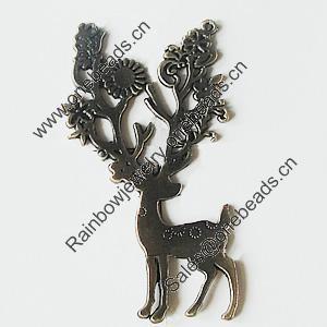 Pendant, Zinc Alloy Jewelry Findings, Lead-free, 38x68mm, Sold by Bag