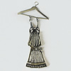 Pendant, Zinc Alloy Jewelry Findings, Lead-free, 60x118mm, Sold by Bag