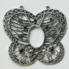 Pendant, Zinc Alloy Jewelry Findings, Lead-free, Butterfly 63x60mm, Sold by Bag