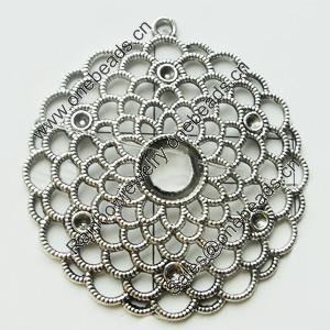 Pendant, Zinc Alloy Jewelry Findings, Lead-free, 65x70mm, Sold by Bag