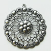 Pendant, Zinc Alloy Jewelry Findings, Lead-free, 54x58mm, Sold by Bag