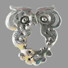 Pendant, Zinc Alloy Jewelry Findings, Lead-free, Owl 76x79mm, Sold by Bag