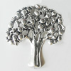 Pendant, Zinc Alloy Jewelry Findings, Lead-free, Tree 60x64mm, Sold by Bag