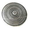 Pendant, Zinc Alloy Jewelry Findings, Lead-free, Flat Round 36mm, Sold by Bag