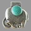 Pendant, Zinc Alloy Jewelry Findings, Lead-free, Elephant 51x52mm, Sold by Bag