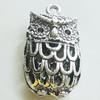 Hollow Bali Pendant Zinc Alloy Jewelry Findings, Lead-free, 25x44mm, Sold by Bag