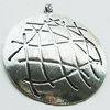 Pendant, Zinc Alloy Jewelry Findings, Lead-free, 80x90mm, Sold by Bag